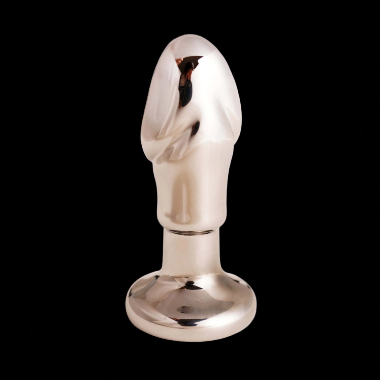 Black Opal Glass Dildo with Rechargeable Vibrator