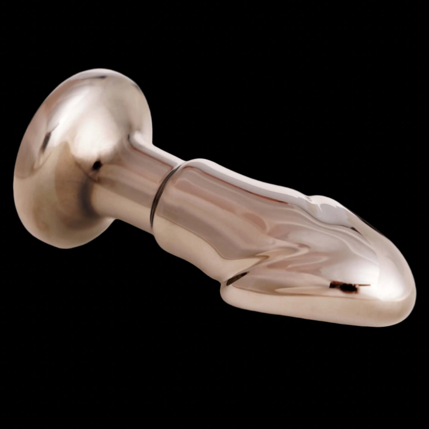 Black Opal Glass Dildo with Rechargeable Vibrator