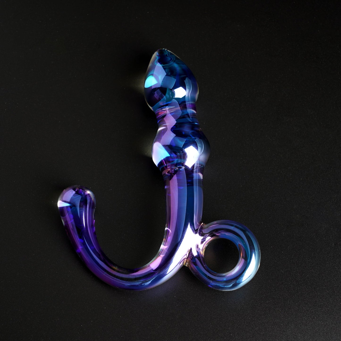 Orchid Pulse Glass Plug with Removable Bullet Vibe