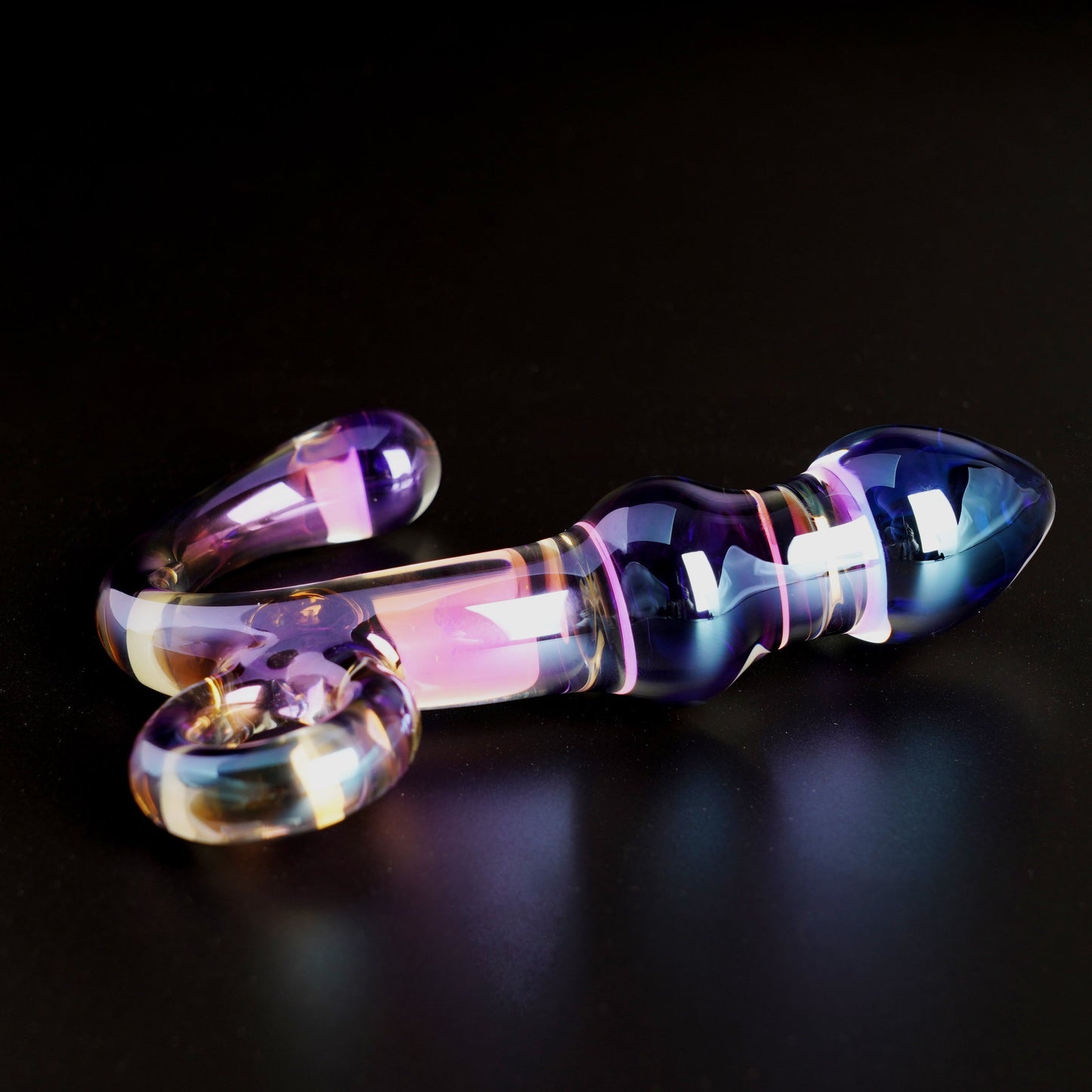 Orchid Pulse Glass Plug with Removable Bullet Vibe