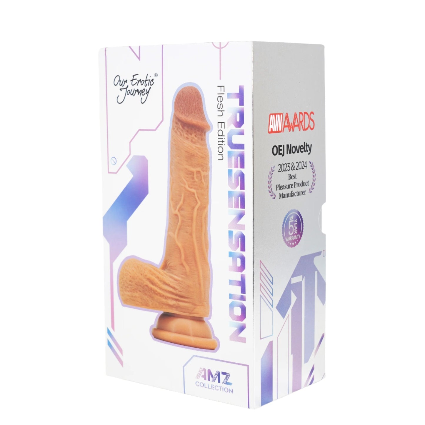 True Sensation App Controlled Vibrating Thrusting Heating Realistic 7 inch Dildo