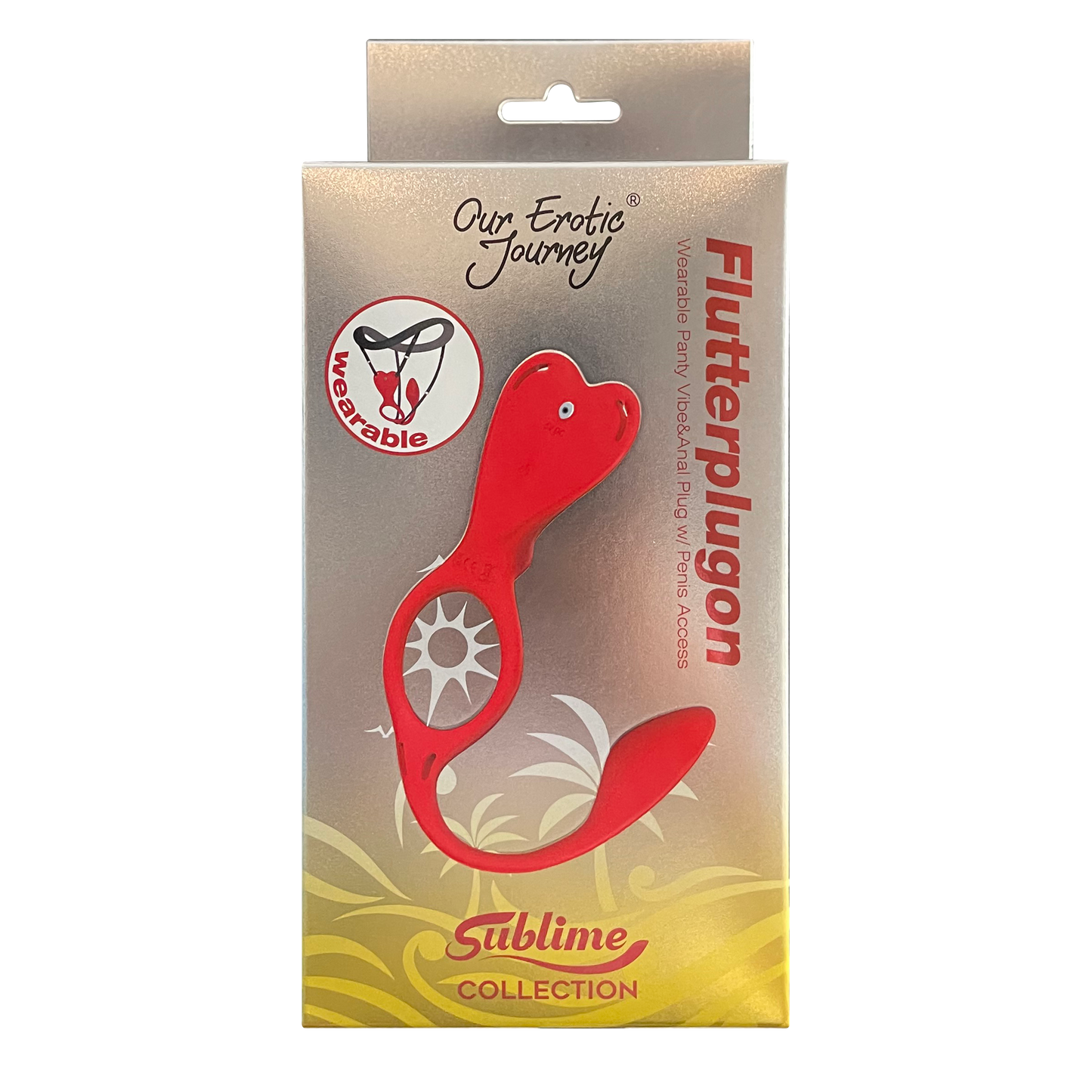 Flutter PlugOn Wearable Panty Vibe & Anal Plug with Penis Access