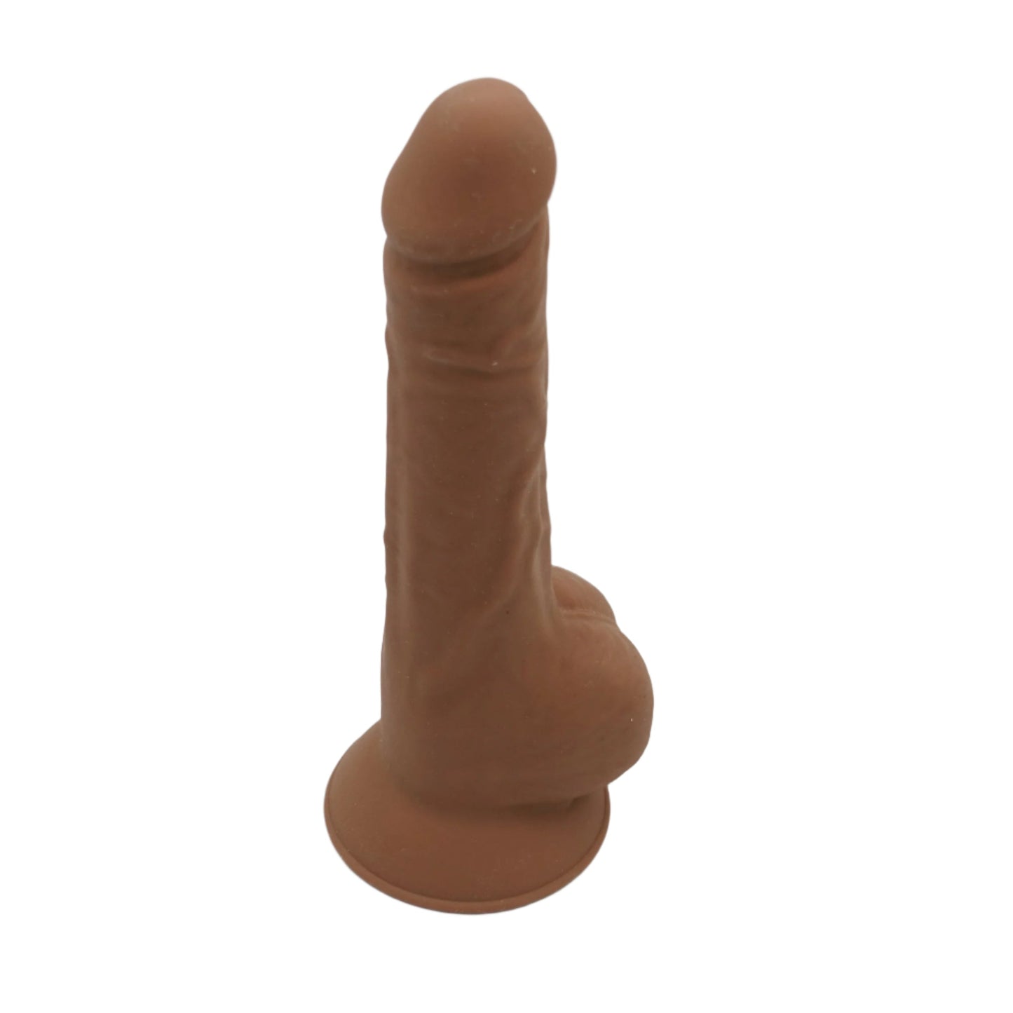 POC #2-Dual Density Realistic 7 inch Dildo-Dark Caramel